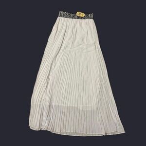 NWTGs L&B White Pleated Chiffon Maci Skirt size S/M